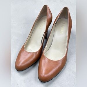 Women’s Size 7 Lauren Ralph Lauren Tan Leather Classic Pumps High Heels Shoes